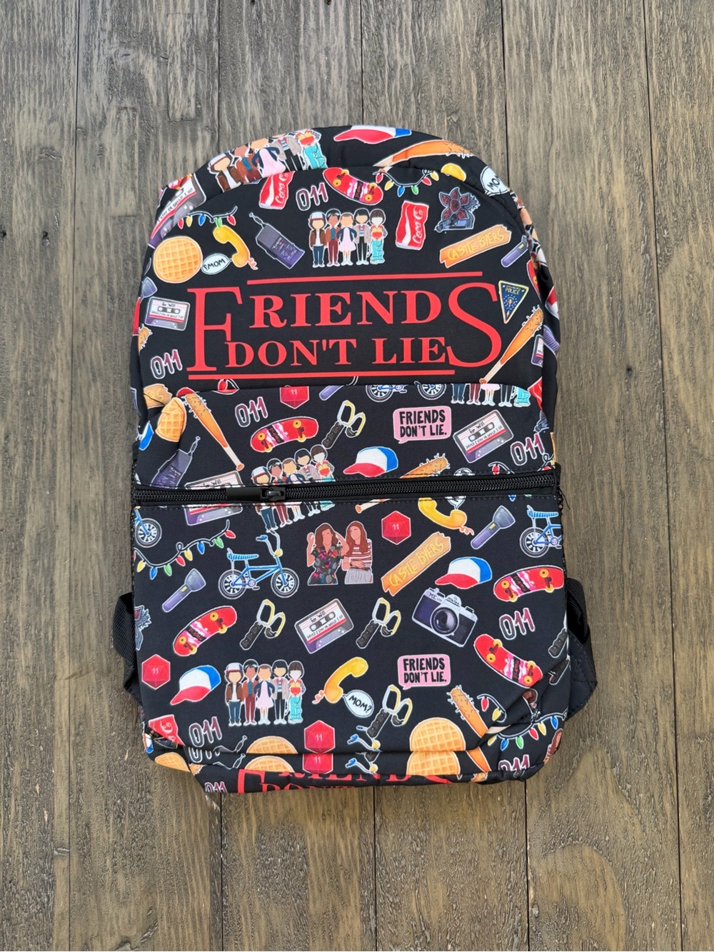 Stranger Things friends don’t lie backpack-Black
New